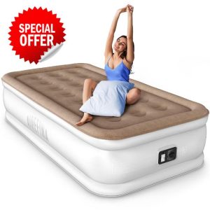 Airefina Single Air Bed with Built in Pump