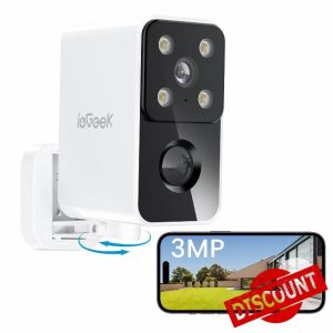ieGeek 2k Security Camera Outdoor Wireless with Pan Rotating 180°