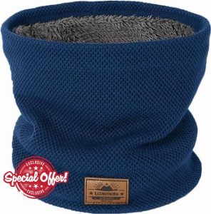 Winter Neck Warmer Double Thickened Scarf Fleece linging Snood Windproof and Dust Circle Loop Ski Riding Mask Unisex