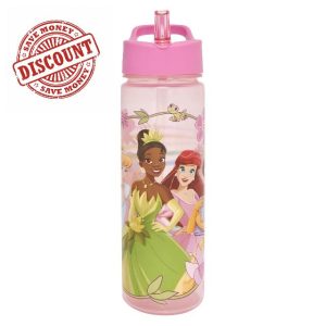 Disney Princess Kids Water Bottles for Girls by Polar Gear - 600ml PP Princess Water Bottle Kids Princess Gifts - BPA-Free Kids Water Bottle with Straw - Kids Leakproof Water Bottle