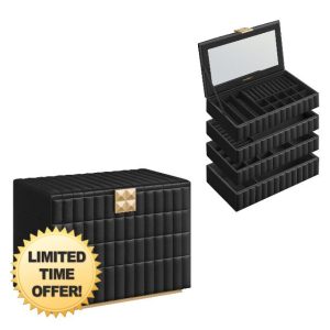 SONGMICS HOME ANAH Collection - Stackable Jewellery Box with Mirror