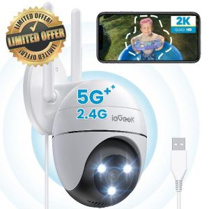 ieGeek 2.4G/5GHz PTZ Security Camera Outdoor