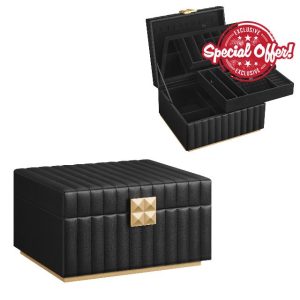 SONGMICS HOME ANAH Collection - 2-Tier Jewellery Box with Mirror