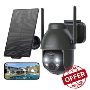 ieGeek 2K Solar Security Camera Outdoor Wireless