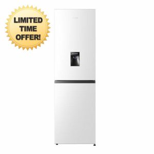 Hisense RB327N4WWE 55cm Freestanding 50/50 Fridge Freezer - 251 litre capacity - Total No Frost - Non-plumbed Water Dispenser - White - E Rated