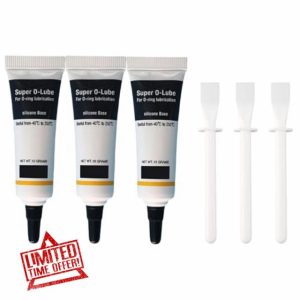 Bettinay 3 PCS Silicone Grease for O-Rings with 3 Plastic Hand Scraper
