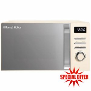 Russell Hobbs Digital Microwave 20L 800W in Cream with 5 Power Levels