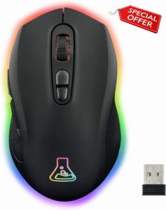 The G-Lab - Kult Krypton - High Performance 6400 DPI Wireless Gaming Mouse - Bluetooth & 2.4 GHz Wireless Gaming Mouse