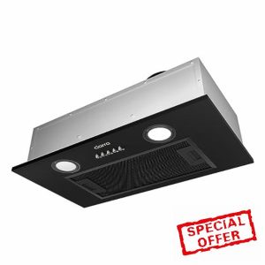CIARRA CBCB5913A Integrated Cooker Hood 52cm Black Built in Extractor Hood LED Light 3 Speeds Undercabinet Extractor Fan            [Energy Class B]
