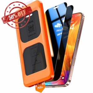 TOCOL 2 Pack for iPhone 16 Pro Privacy Screen Protector 6.3-Inch [True 25°Anti Spy]