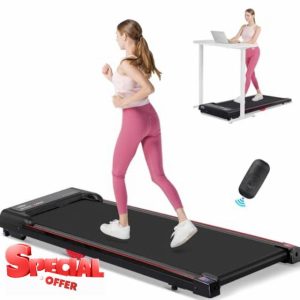 GTPLAYER Walking Pad Treadmill Under Desk Treadmill for Home Office 2.5HP Running Machines 3 in 1 Portable Walking Pad with Remote Ajustable Speed & LED Display No Assembly 320 Lb Capacity