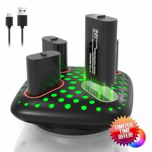 AceGamer 4x1400mAh(=4x5180mWh) Xbox Controller Rechargeable Battery Packs for Xbox One/Xbox Series X|S Elite Controller