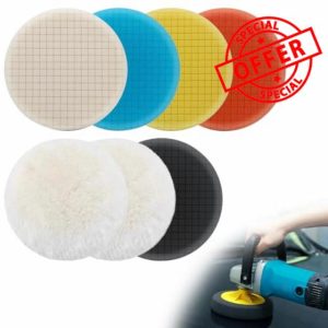 125mm Polishing Pads Kit - 7PCS Car Compound Buffing Sponge Pads Buffing Pad For Car Buffer DA Dual Action Polisher and Drill