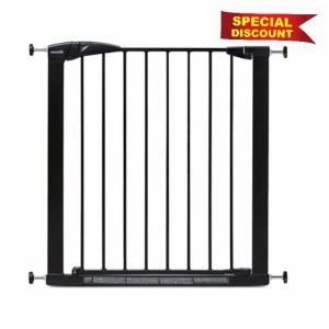 Munchkin Stair Gate | Maxi Secure Toddler & Baby Gate | Stair Gate Pressure Fit Baby or Dog Gate | Baby Safety Gate for Stairs & Doorways | Easy Install No-Screws Child Gate| 76-82cm