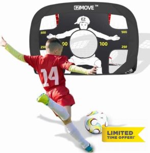 ezmove Black Football Goal Mini Pop Up Football Net Goals for Kids Garden Training Equipment Boys Gifts