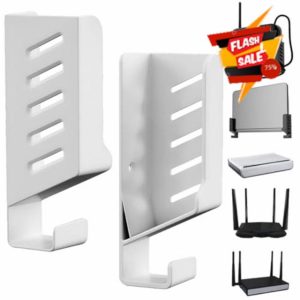 Bamyli 2 Pcs Universal Wall Mount for Routers/TV Box/Laptop/Network Switches/Modems