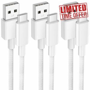 Dreaazhi [3Pack 1M+2M+3M Long USB C Charger Cable