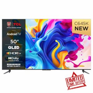 TCL 50C645K 50" QLED 4K Ultra HD HDR Android Smart TV (Google Assistant