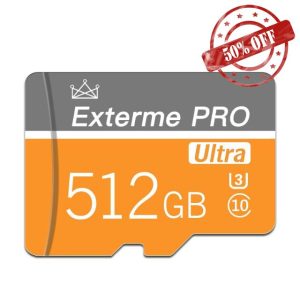 Micro SD Memory Card 512GB Micro SD Card with SD Adapter Memory Card 512GB Class 10 TF Card for Android Smart-Phones