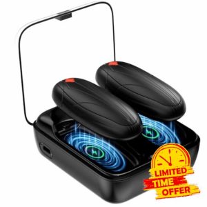 Miaton Rechargeable Hand Warmers Reusable 2 Pack with Charging Case Electric Hand Warmers Battery Operated Heater Pocket Warmers Usb