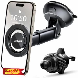 UGREEN Magnetic Car Phone Mount Compatible with MagSafe Car Mount