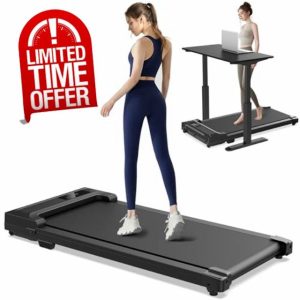 Kerolina Walking Pad Treadmill for Home - Under Desk Treadmills Mini Portable Walking Running Machine Slim Compact Motorized Electric Treadmill with Adjustable Speed Remote