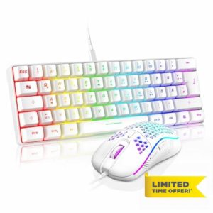RedThunder 60% RGB Wired Gaming Keyboard and Mouse Set