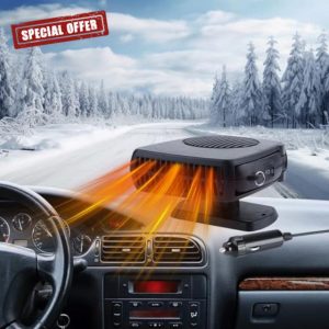 Car Heater 12 V 150W Portable Car Fan Heater Plug into Cigarette 2 in 1 Fast Heating/Cooling Fan Windshield Defogger Defroster for All Car- Handheld Anti-Fog Car Defroster Heater Car Warmer for Winte