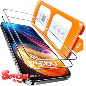 TOCOL 2 Pack for iPhone 16 Plus/iPhone 15 Plus Screen Protector 6.7-Inch [Instant Installation]