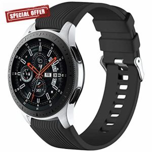 Mastten 22mm Silicone Strap Compatible With Samsung Galaxy Watch 46mm /Galaxy Watch 3 45mm /Gear S3 Frontier/Classic