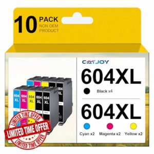 CATJOY 604XL Ink Cartridges Replacement for Epson 604 Epson 604xl Ink Cartridges Multipack Compatible for Epson XP2200 Expression for Epson XP 3200 XP-4205 XP 4200 XP-3205(10 Pack)
