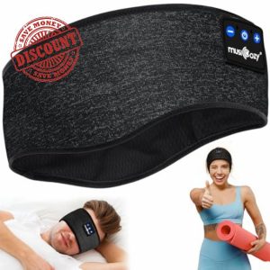 MUSICOZY Sleep Headphones Headband Bluetooth Soft Headphones for Sleeping & Sport with Thin Speakers