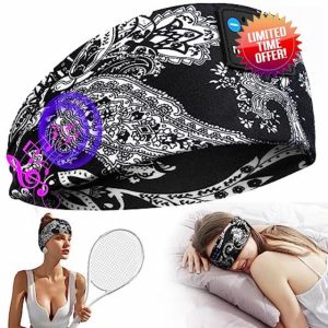 MUSICOZY Sleep Headphones Bluetooth 5.4 Headband Headphones Soft Sleeping headphones with thin Speakers for Sleeping/Sport/Relax/Yoga/Meditation