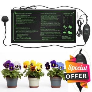 Zyncove Seedling Heat Mat with Digital Timing Thermostat 20 x 10in