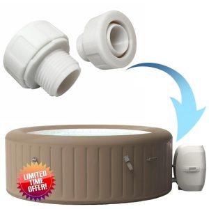 WiseWave Premium B/C Water Pump Connector Fittings: Compatible with Bestway Lay Z Spa SaluSpa and Coleman AirJet inflatable portable bubble heat tubs durable easyfit and resistant to chemicals and UV