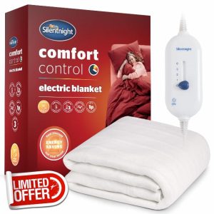 Silentnight Comfort Control Electric Blanket - Heated Underblanket with 3 Heat Settings