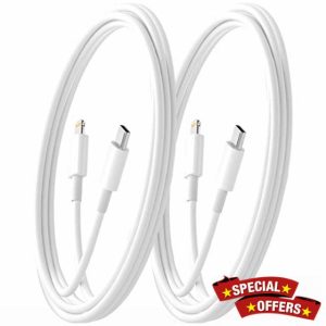 JJCALL USB C to Lightning Cable [2Pack 1.8M]