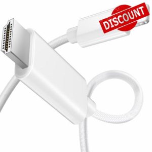 iPhone to HDMI Adapter 1080P iPad to HDMI Cord Sync Screen Converter Connector for iPhone 14 13 12 11 to HDMI TV Monitor Projector