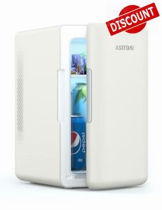 AstroAI Mini Fridge 6 Litre / 8 Can | Cooler and Warmer | AC/DC | Small Fridge for Bedrooms