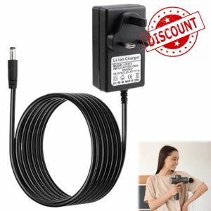 Massage Gun Charger Charger Massage Gun Charger Adapter Universal Massage Gun Charger Adapter 25.2v1ah Massager Charger with Led Indicator Wide Voltage Adaptive Charging (1m)