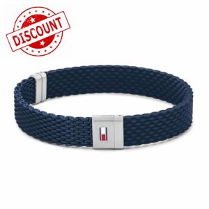 Tommy Hilfiger Jewelry Men's Silicone Bracelet in black or blue