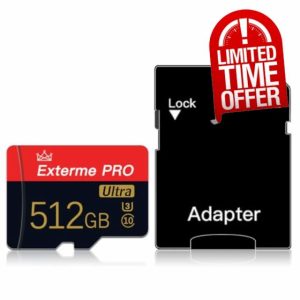 512GB Micro SD Card High Speed 512GB MINI SD Card Class 10 Memory Card with Adapter For Smartphone