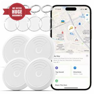 Smart Tags 4 Pack Air Tracker Item Finders Work with Apple Find My (iOS Only) Track Your Keys
