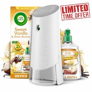 Air Wick Sweet Vanilla & Shea Butter Aerosol-Free Automatic Spray Kit