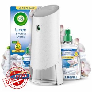 Air Wick Linen & White Orchid Aerosol-Free Automatic Spray Kit