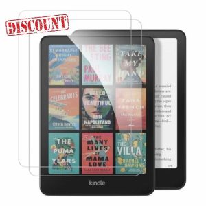 FINTIE 2 Pack Tempered Glass Screen Protector for 7" Kindle Paperwhite 2024 12th Gen & Kindle Colorsoft Signature Edition