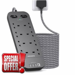 Black Extension Lead 5M