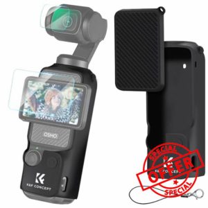K&F Concept Silicone Sleeve Case for DJI Osmo Pocket 3 Protective Cover Screen Protection Cover Hood Anti-Drop Accessories