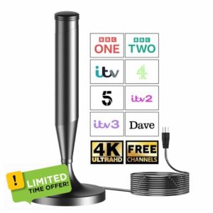 TV Aerial Indoor - Indoor TV Aerial Freeview Aerial with Signal Booster