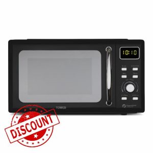 Tower T24041BLK Digital Microwave with Sleek Mirror Door